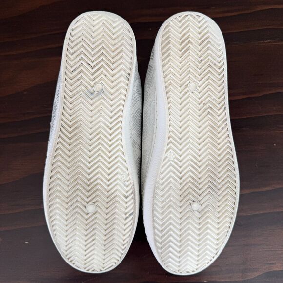 Vintage Havana Carla Silver Snake Sneakers Woman's 8 Reptile Grey Silver Print - Picture 8 of 11